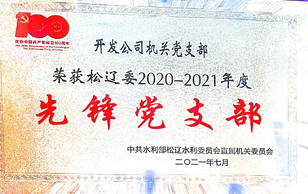 獲先鋒黨支部榮譽(yù)稱號(hào)